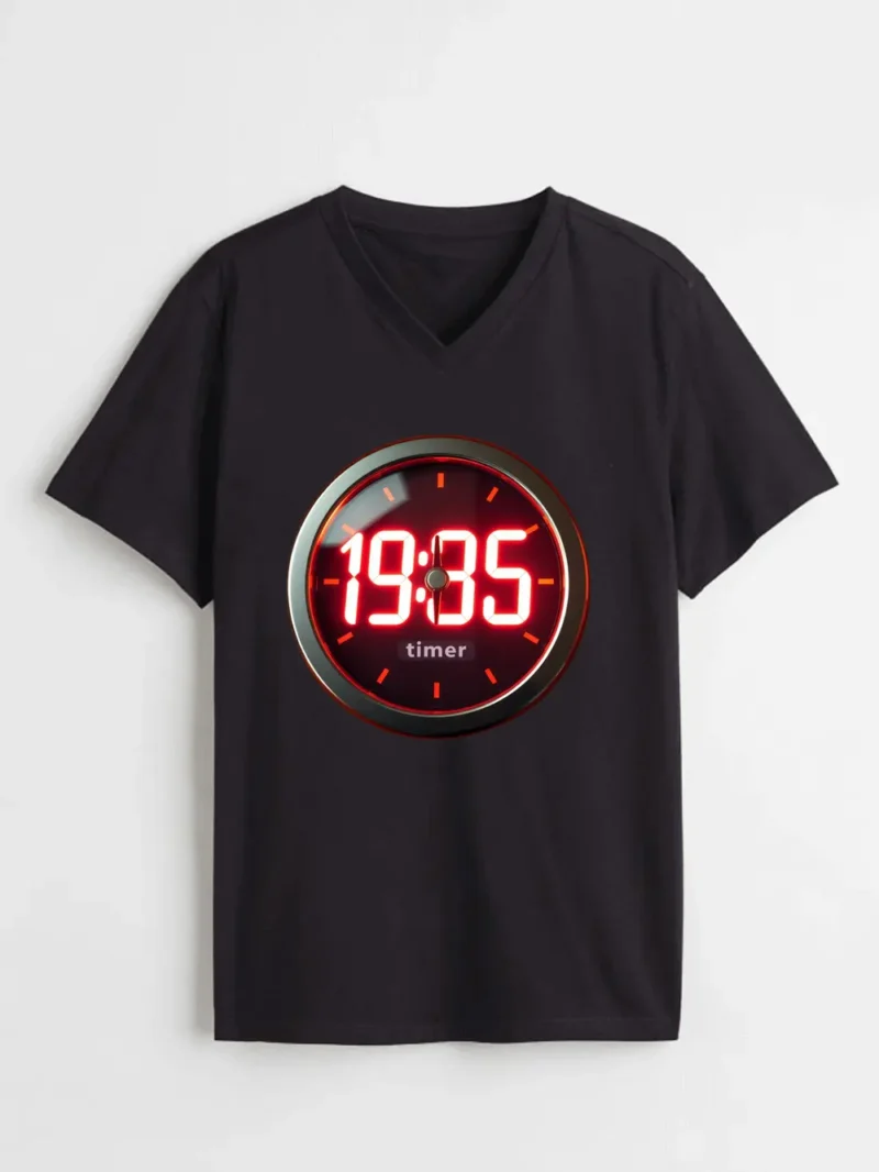 A Burning Number Counter Turning Into Glowing Flames T-Shirt - Image 2