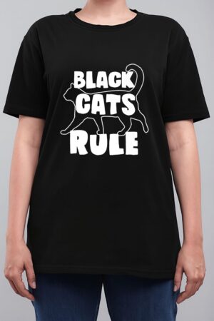 Black Cats Rule Dad Kitty Daddy Cat Mom Christmas Father Premium_3 Women T-Shirt