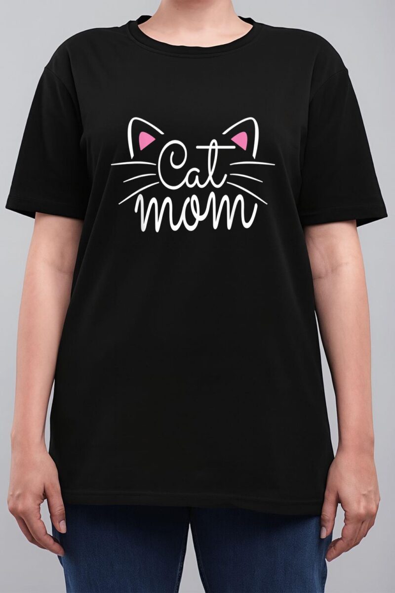 Cat Mom Happy Mothers Day For Cat Lovers Family Matching Women T-Shirt