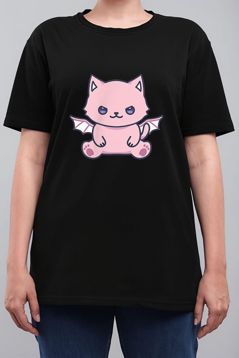 Cat Pastel Goth Cute Kawaii Aesthetic Lover Owner Spooky Women T-Shirt