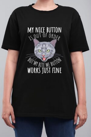 Cat Tshirt, Funny Cat Tees, Cat Lover Gifts, Cat Bite Me Women T-Shirt
