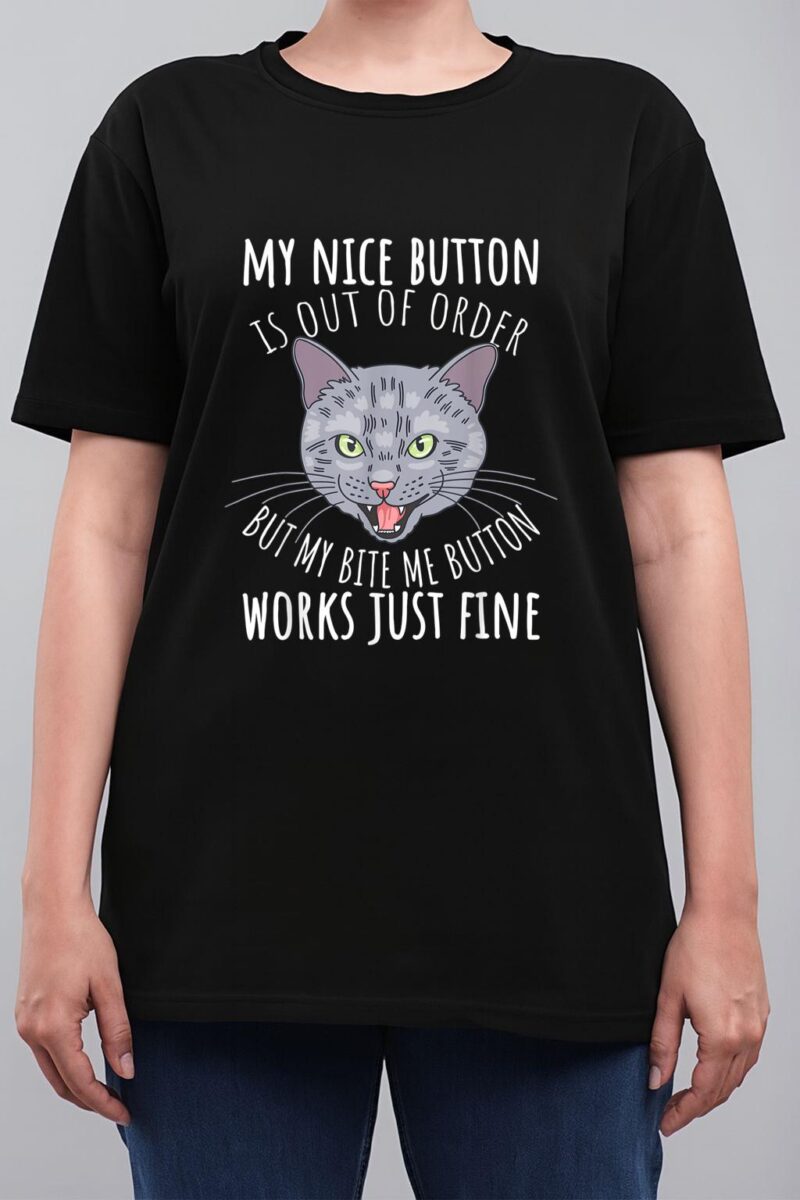 Cat Tshirt, Funny Cat Tees, Cat Lover Gifts, Cat Bite Me Women T-Shirt