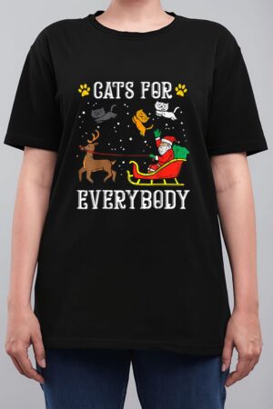 Cats For Everybody Santa Funny Christmas PJs Xmas Women Women T-Shirt