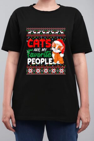 Christmas Cat  - Cats Are My Favorite People Women T-Shirt