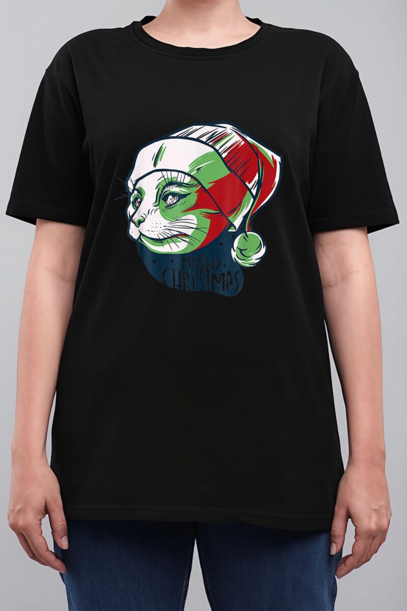 Christmask Cat Meowy Catmas Funny Men Women Ee Gift Women T-Shirt