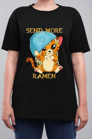 Cute Anime Kawaii Kitten Ramen Bowl Cat Women T-Shirt