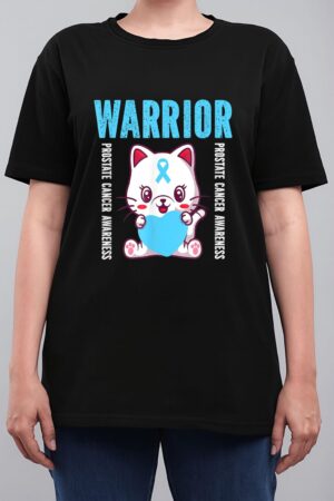 Cute Cat Warrior Prostate Cancer Awareness For Men And Women Women T-Shirt