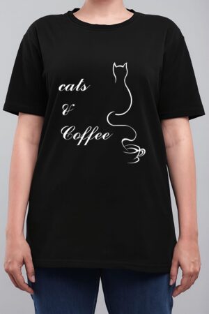Cute Cats and Coffee Women T-Shirt