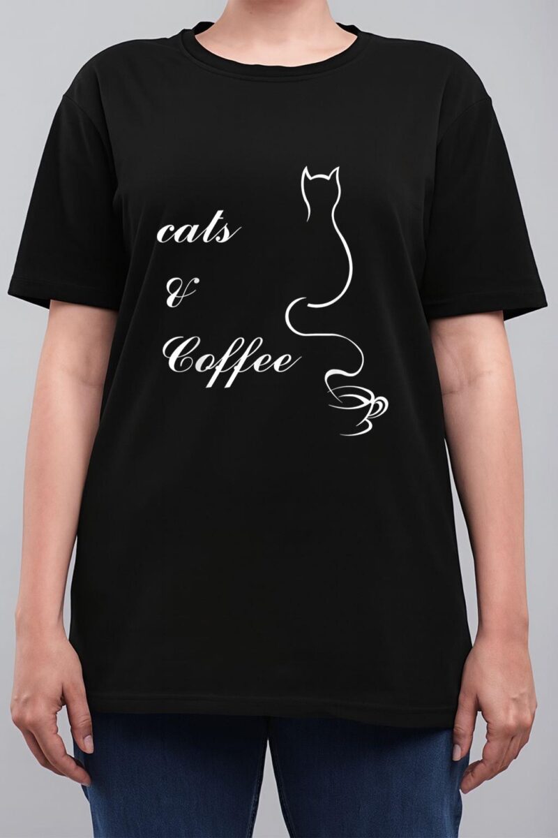 Cute Cats and Coffee Women T-Shirt