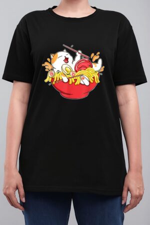 Cute Ramen and Cats Funny Anime Noodle Japanese Gift Girls Women T-Shirt