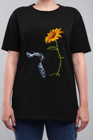 Cute Sunshine Cat T-Shirt you are my Black Cats Lover Women T-Shirt