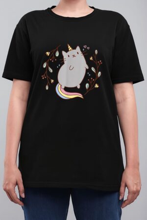 Cute Unicorn Cat Kitten Graphic Women T-Shirt