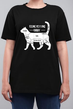 Feline Petting Chart Cat Apparel Women T-Shirt