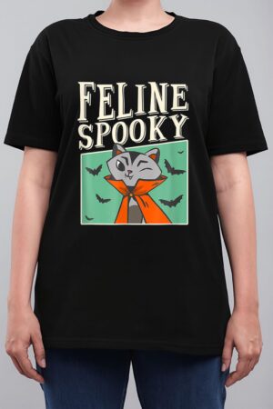 Feline Spooky Halloween Cat Owner Costume Women T-Shirt