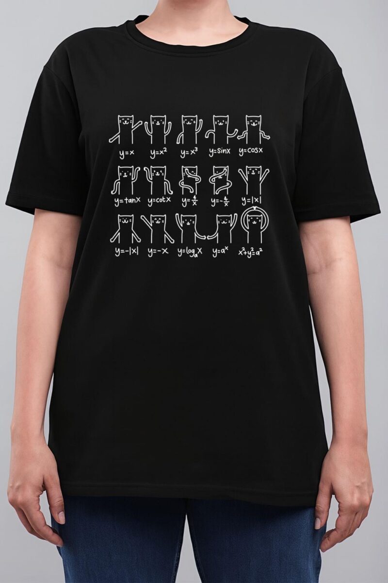 Funny Cat And Math , Cat And Algebra Lover , Cat Women T-Shirt