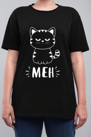 Funny Cat Gift for Cat Lovers Meh Cat Women T-Shirt
