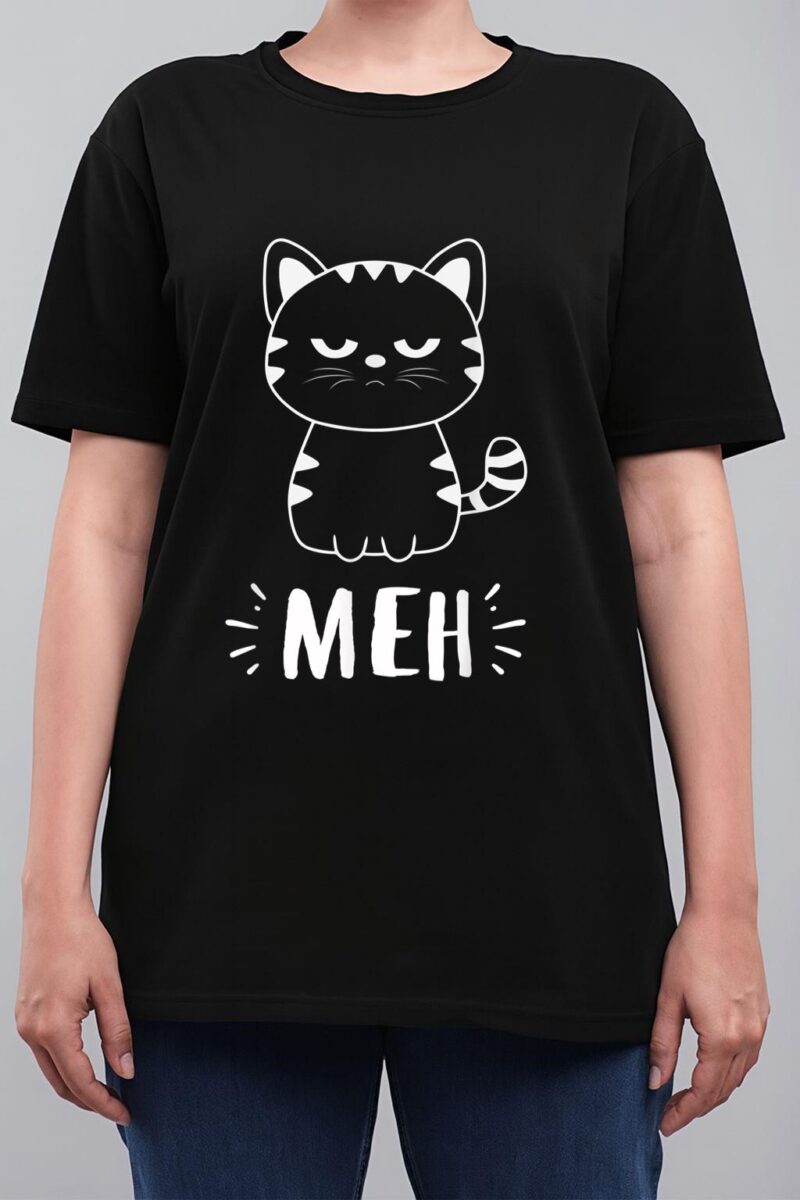 Funny Cat Gift for Cat Lovers Meh Cat Women T-Shirt