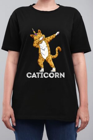 Funny Cat Kitten Caticorn Cat Dabbing Cat Lover Women T-Shirt