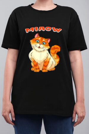 Funny Cat Miaow Cat Lovers Women T-Shirt