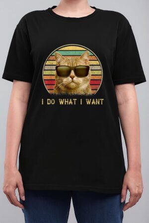 Funny Cat lovers gifts Vintage i do what i want cat Women T-Shirt