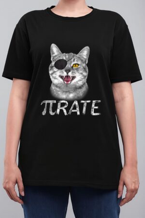 Funny Pi Day Math Science Cat Pirate Women T-Shirt