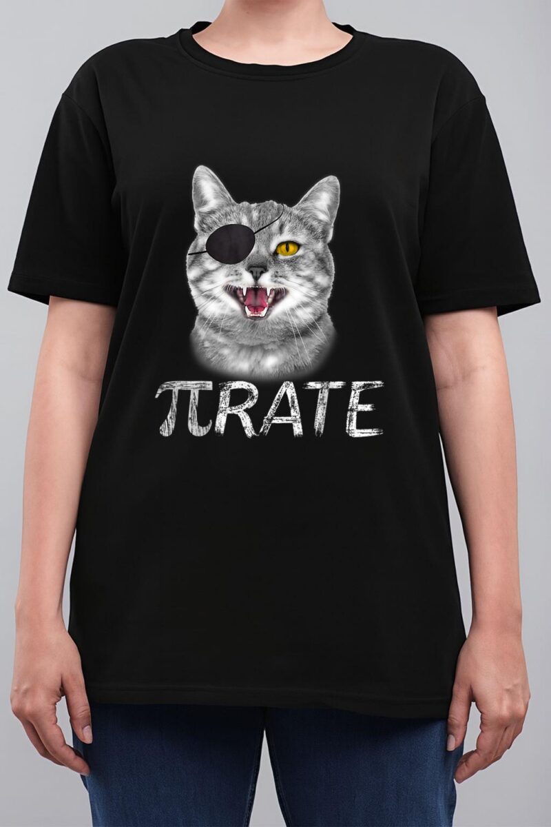 Funny Pi Day Math Science Cat Pirate Women T-Shirt