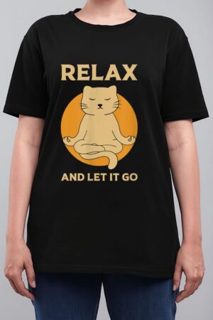 Funny cat Graphic Yoga Zen Meditation Women T-Shirt