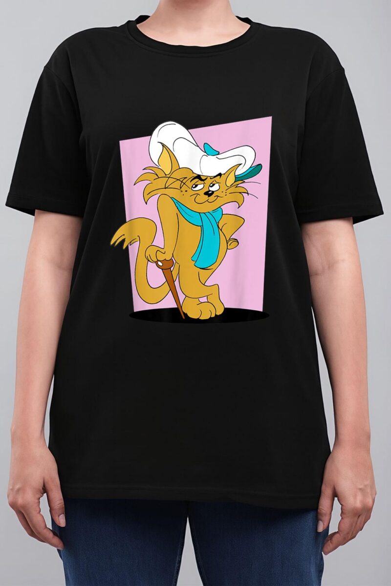 Graphic A Cat Seem Fat And Hat So Cute Adventures Cartoon Women T-Shirt