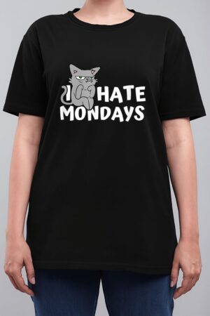I Hate Mondays Grumpy Funny Cat Monday Women T-Shirt
