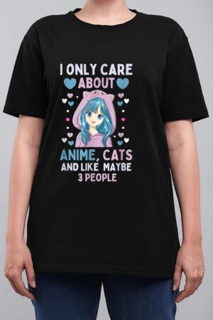 I Only Care About Anime & Cats and Like 3 People Japan Anime Women T-Shirt