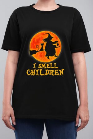I Smell Children Halloween Costume Witch Black Cat Cute Women T-Shirt