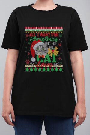I Want For Christmas Is For My Cat To Love Me Women T-Shirt