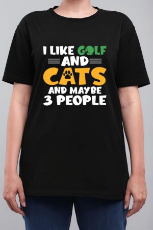 I like Golf and Cats and maybe 3 People Golf Golfing Premium Women T-Shirt