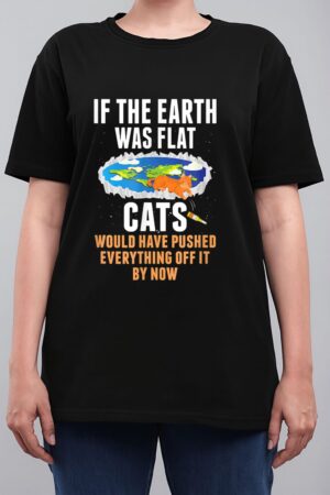 It S Flat Earth Cat Kitten Science Conspiracy Flat Earther Women T-Shirt