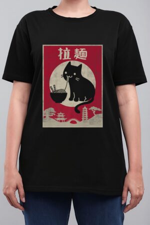 Kawaii Cat Ramen Vintage Anime Japanese Food Girls Boys Teen Premium Women T-Shirt