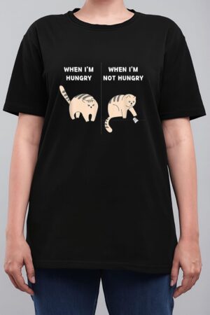 Kawaii Cute Cat When I M Hungry And Not Cat Lover Women T-Shirt