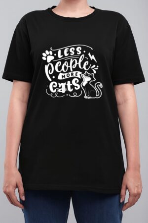 Less People More Cats Anti Social Cat Lover Gift Women T-Shirt