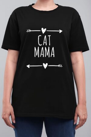 Love Arrows Hearts Funny Cat Mama Women T-Shirt