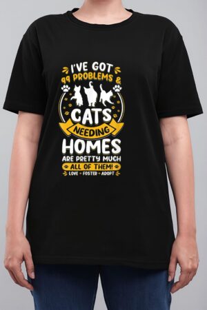 Love Foster Adopt Cat Adoption Quotes Animal Rescue Cat Women T-Shirt