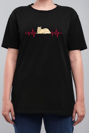 Maine Coon Cat Heartbeat Women T-Shirt