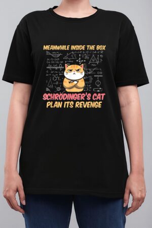 Meanwhile Inside The Box Funny Schrödinger's Cat Women T-Shirt
