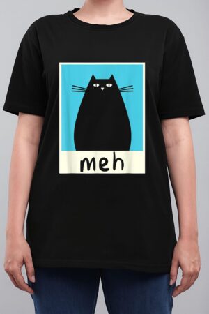 Meh Cat Shirt Meow Kitty Cat Lover Japanese Cat Kawaii Anime Women T-Shirt