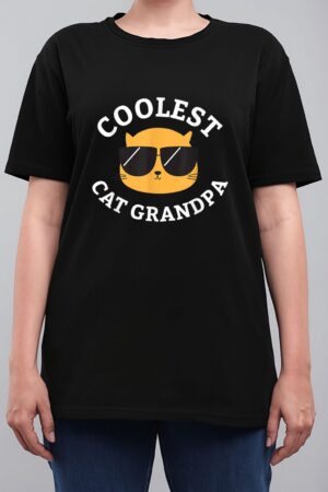 Mens Coolest Cat Grandpa Women T-Shirt