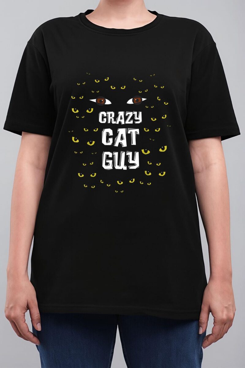 Mens Crazy Cat Guy & Cat Daddy Women T-Shirt