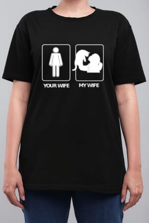 Men's Your Wife My Wife T  Crazy Cat Lady Wife Clothing Women T-Shirt