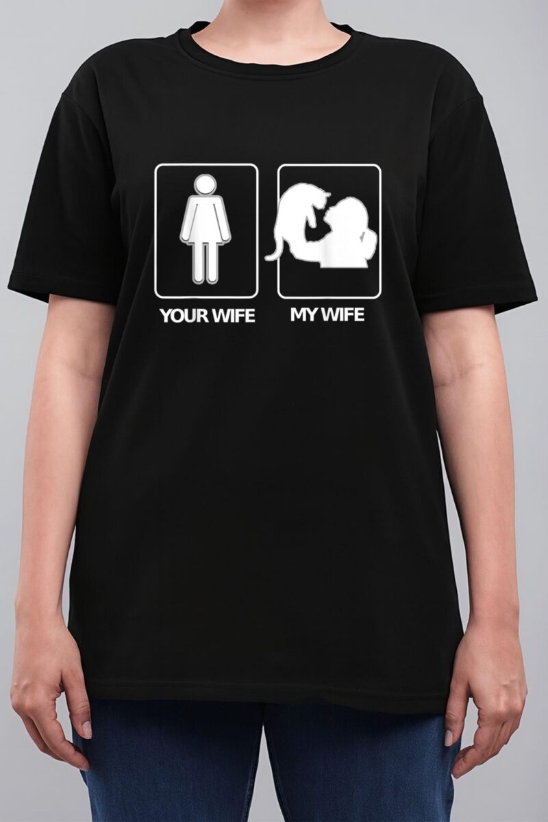 Men's Your Wife My Wife T  Crazy Cat Lady Wife Clothing Women T-Shirt