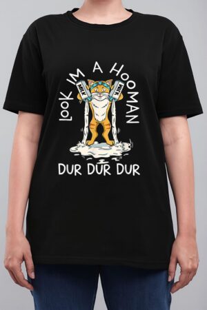 Meow Cat  Meow Kitty Funny Cats LOOK I'M A HOOMAN Women T-Shirt