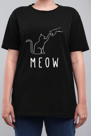 Meow Cat  Meow Kitty Funny Cats Mom And Cat Dad Cat Paw Women T-Shirt