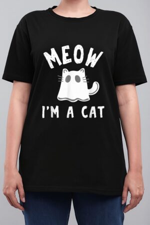 Meow I M A Cat Halloween Costume Women T-Shirt