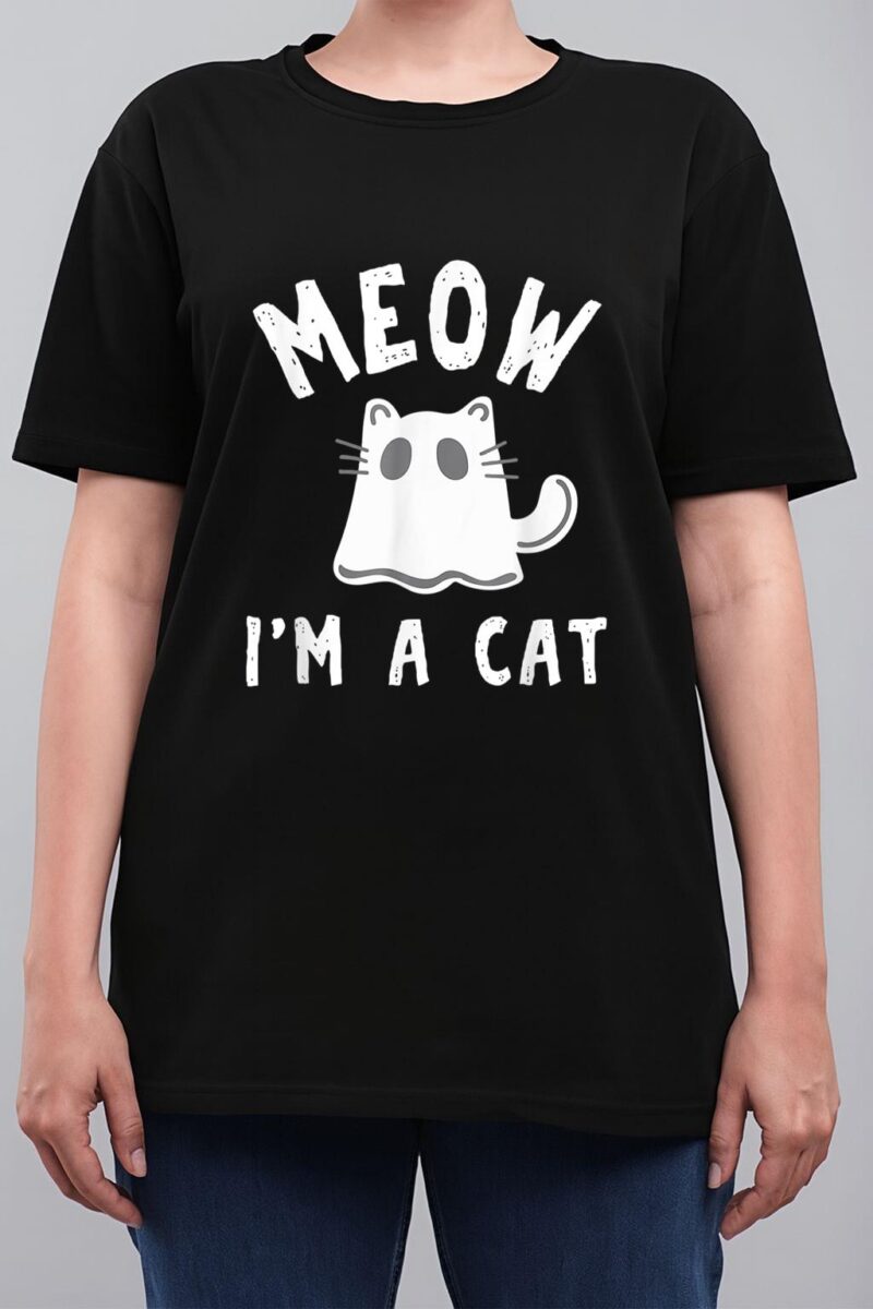 Meow I M A Cat Halloween Costume Women T-Shirt